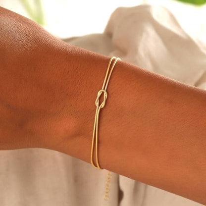 Amore Unisex Bracelet | Stainless Steel Minimalist Love Knot 0
