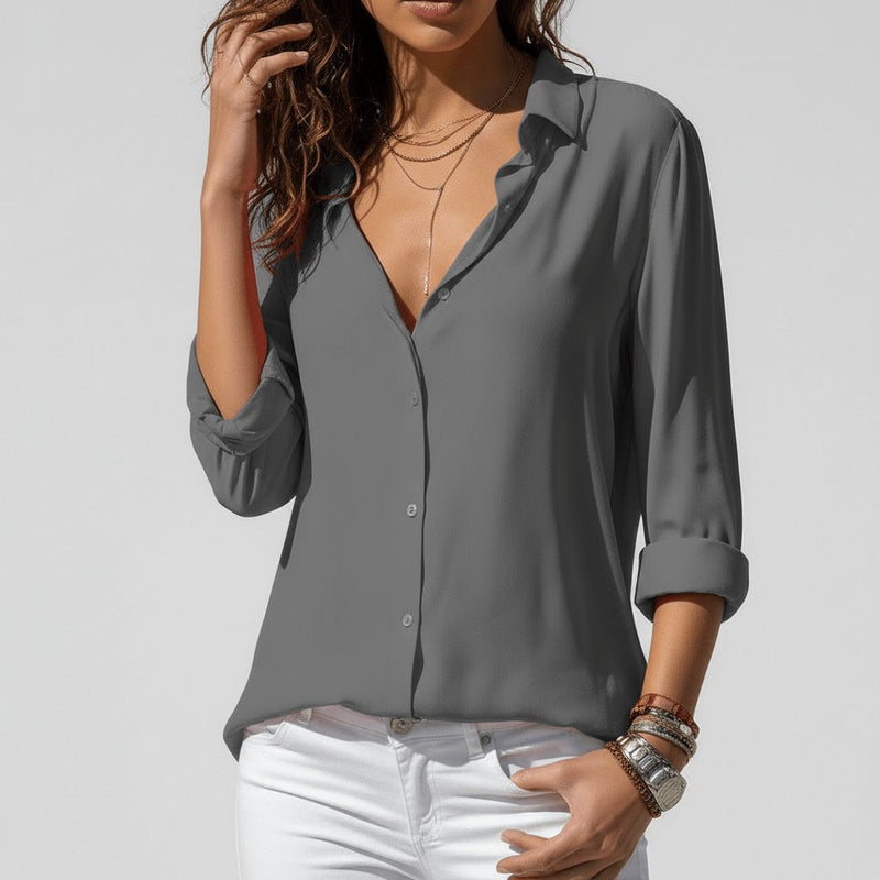 Aveline Women's Blouse | Relaxed Fit, Long Sleeve, Plus Size Available 0