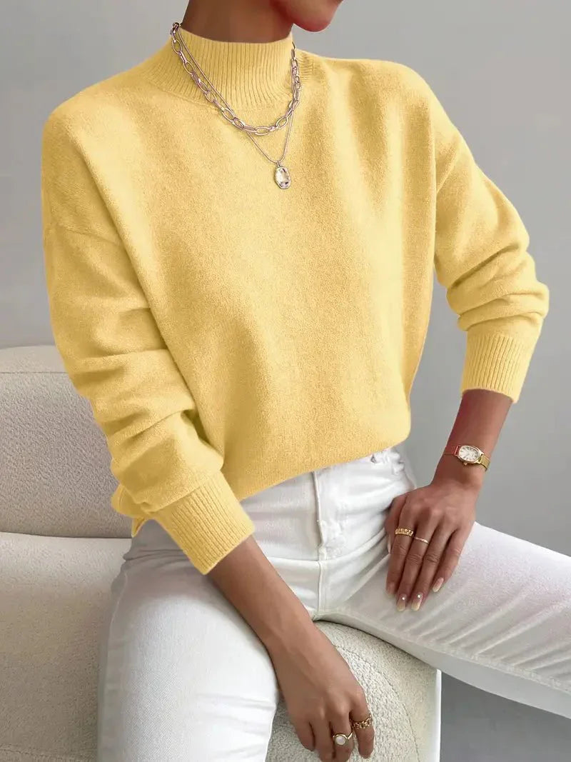 Emily Women's Sweater | Mock Neck, Relaxed Fit for Spring 3