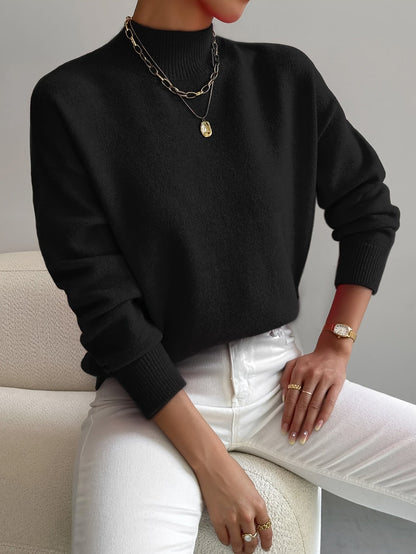 Emily Women's Sweater | Mock Neck, Relaxed Fit for Spring 5
