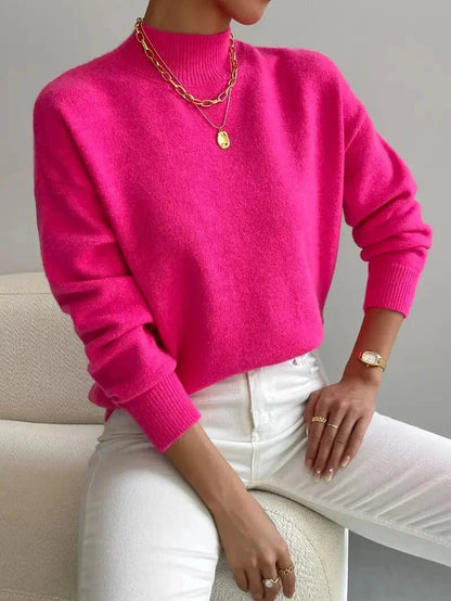 Emily Women's Sweater | Mock Neck, Relaxed Fit for Spring 6