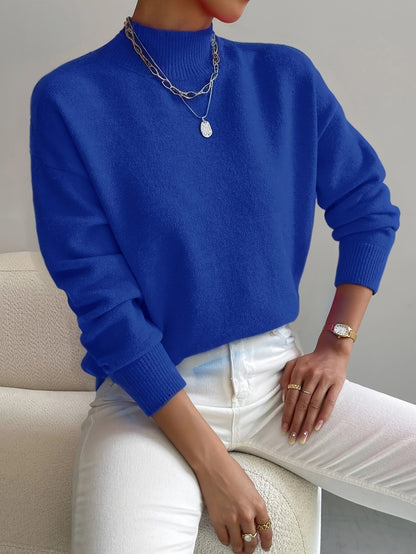 Emily Women's Sweater | Mock Neck, Relaxed Fit for Spring 8