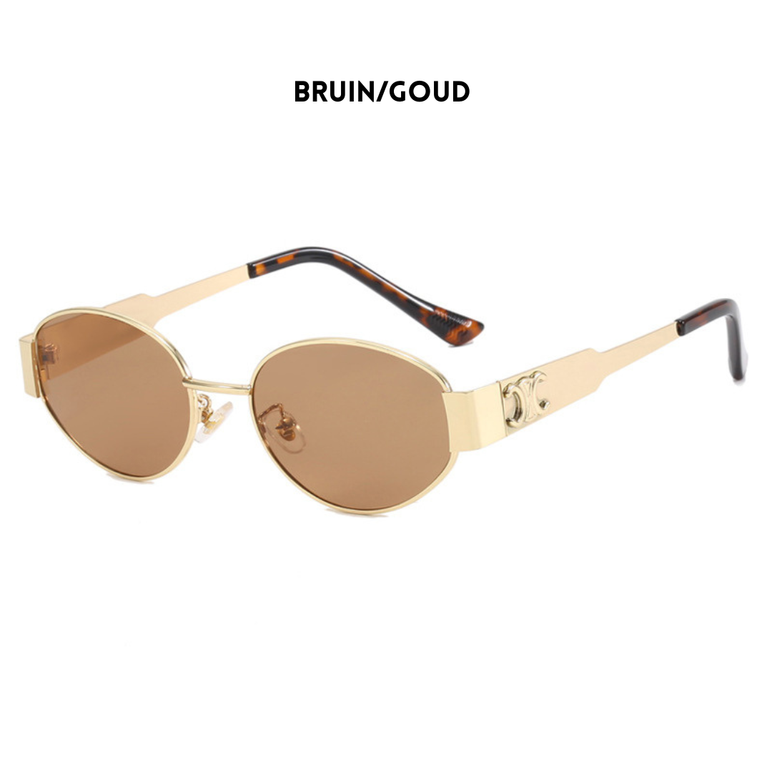 Isya Women's Sunglasses | Gold Frame, Vintage 90s Style 3