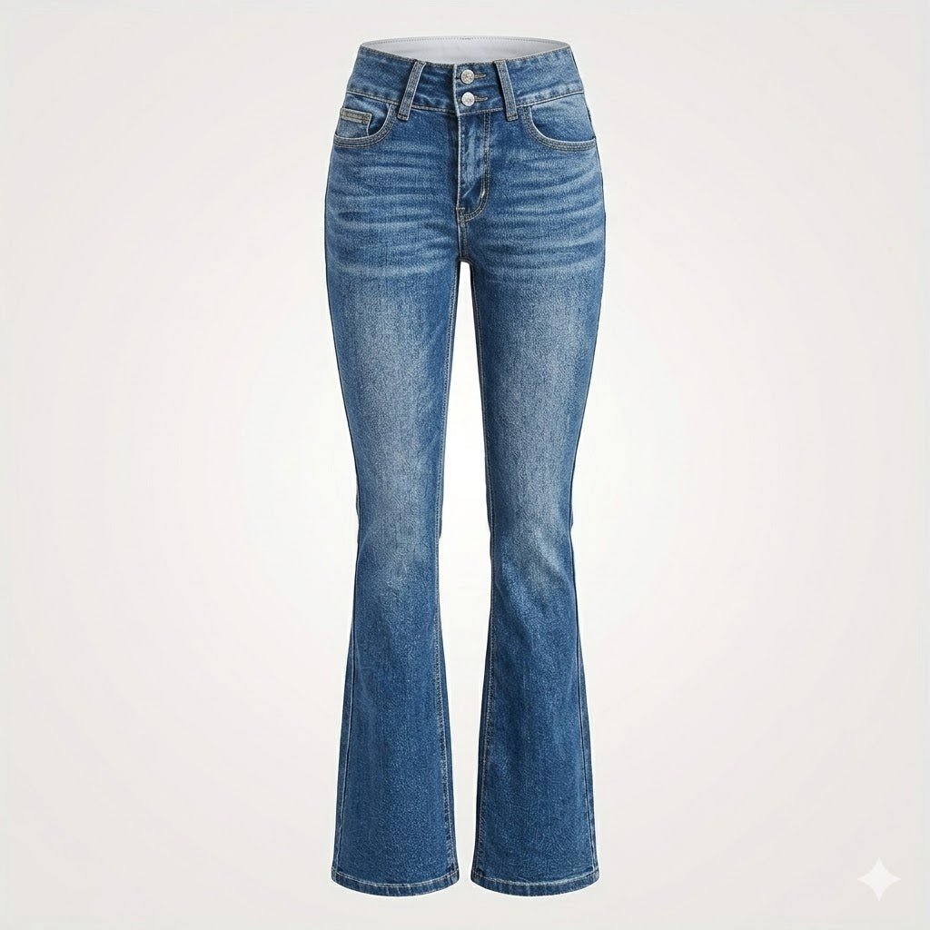 Ivy Women's Jeans | High-Waist Flare Medium-Wash Denim 2