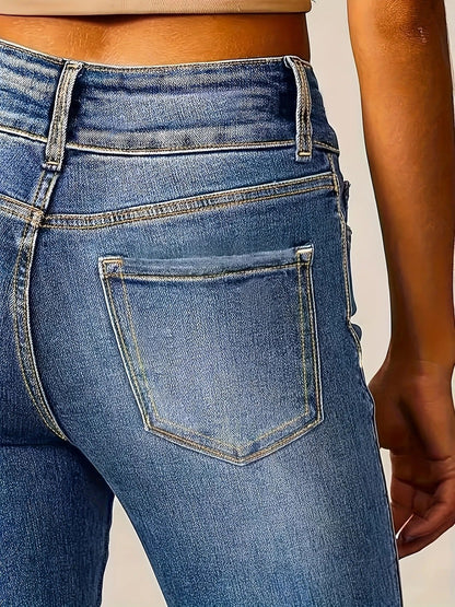 Ivy Women's Jeans | High-Waist Flare Medium-Wash Denim 6