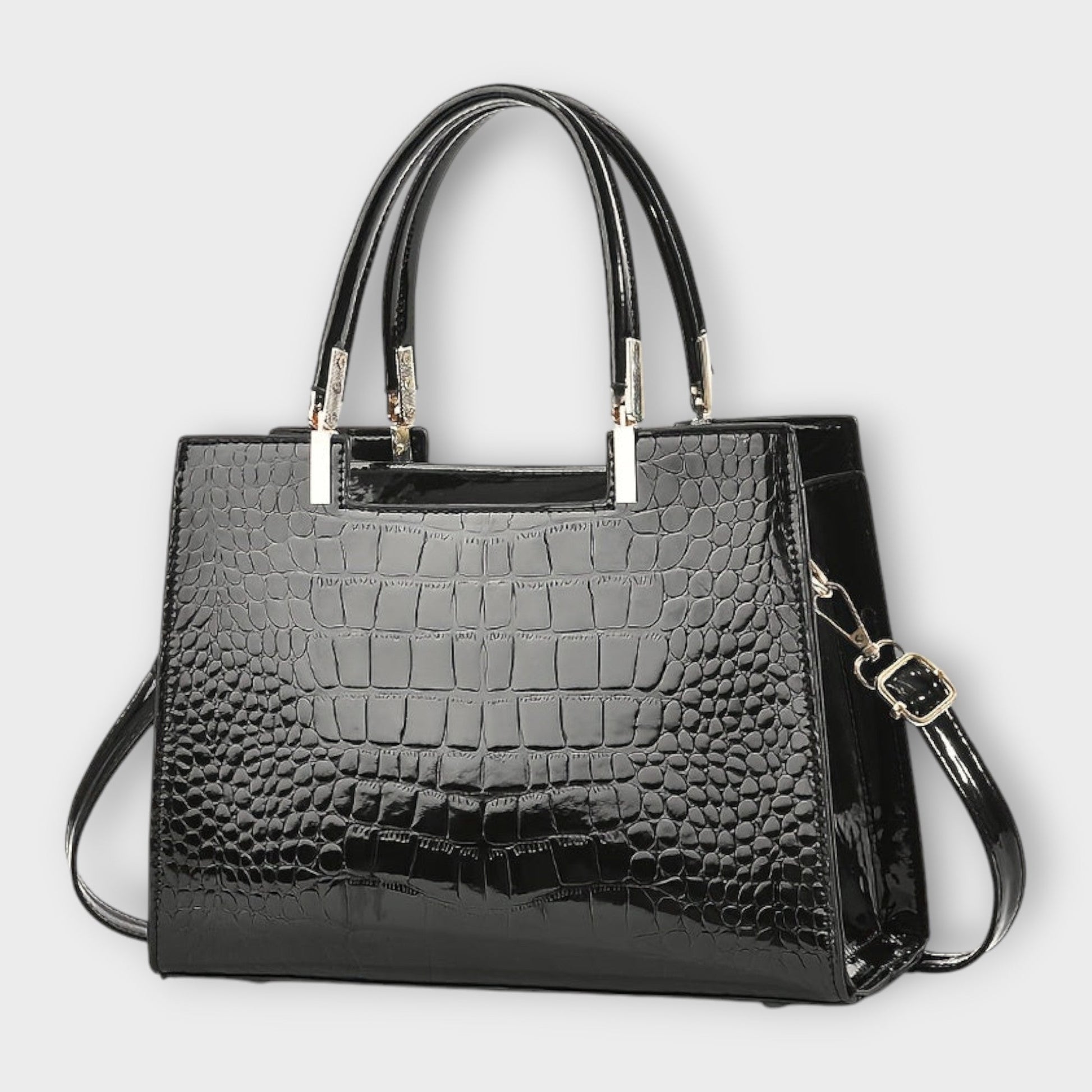 Joanna Women's Tote Handbag | Glossy Crocodile Pattern 1