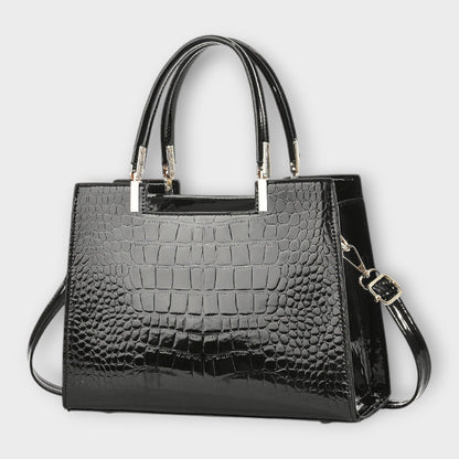 Joanna Women's Tote Handbag | Glossy Crocodile Pattern 1