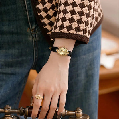 Sienna Women's Watch | Gold Dial, Leather Strap 5