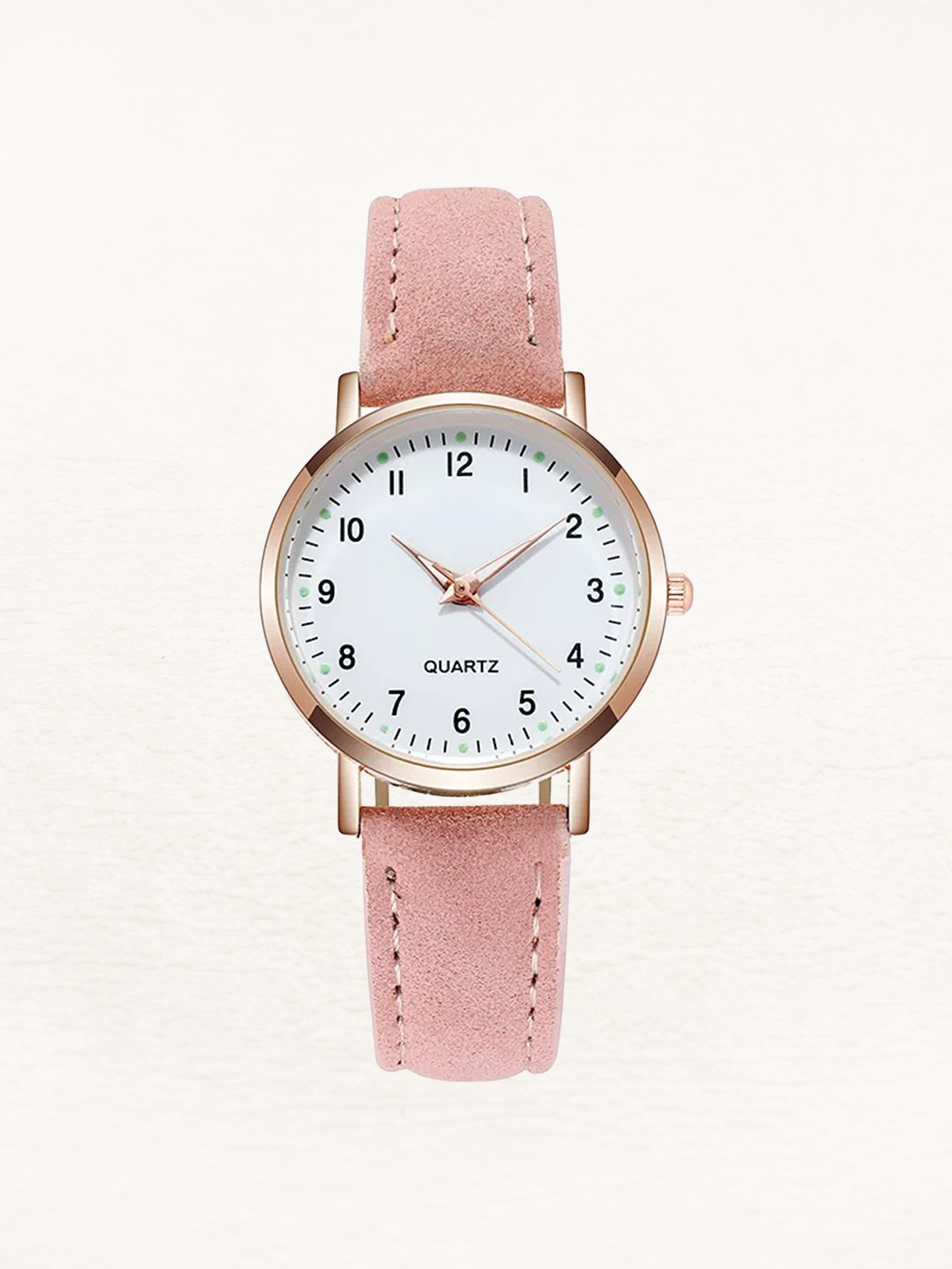 Valeria Women's Watch | Rose Gold Minimalist Design, Leather Strap 11