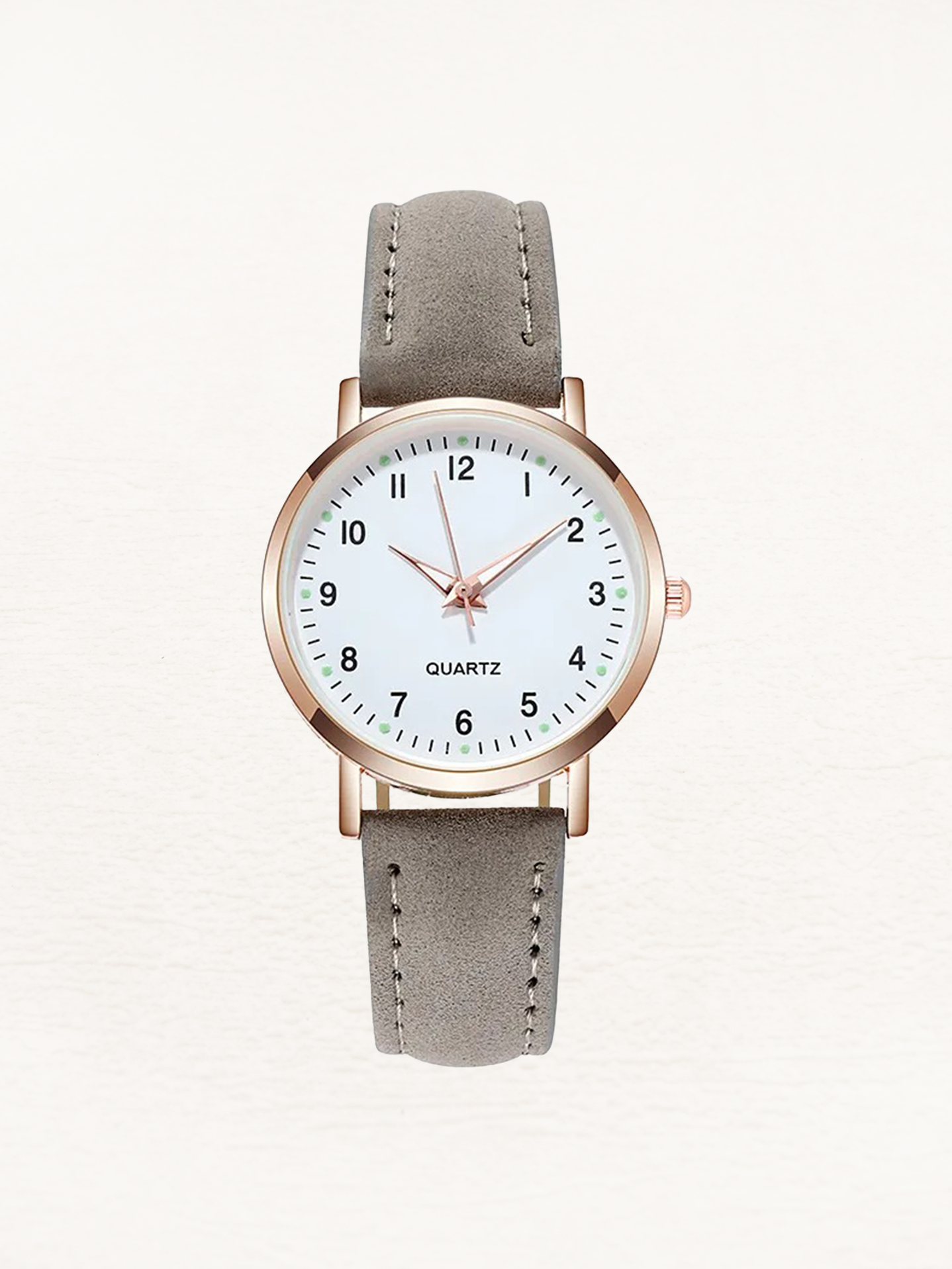 Valeria Women's Watch | Rose Gold Minimalist Design, Leather Strap 9